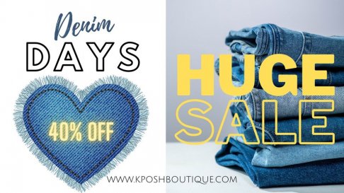 K Posh Boutique Denim Days Sale