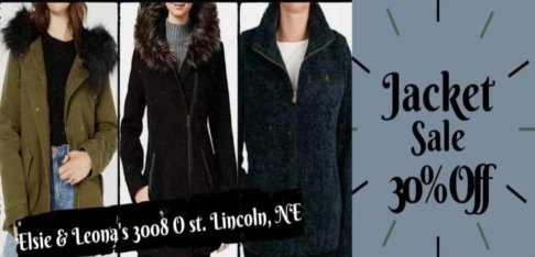 Elsie and Leona's Wardrobe Coat and Jacket Sale